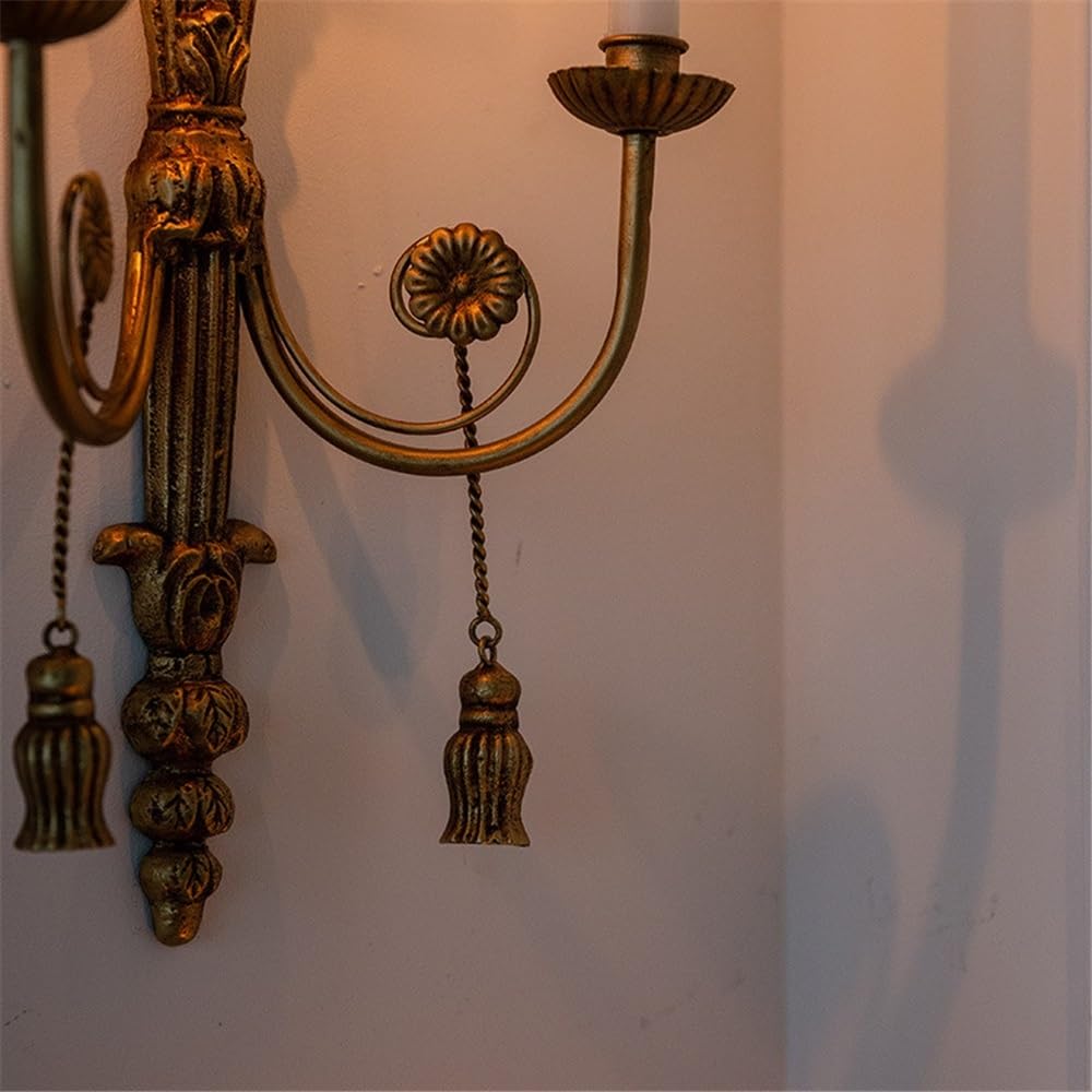 Candelabros de Mesa Candelabro de Hierro Antiguo Lujo con decoración Pared Retro for el hogar y la Sala Estar Estilo rústico