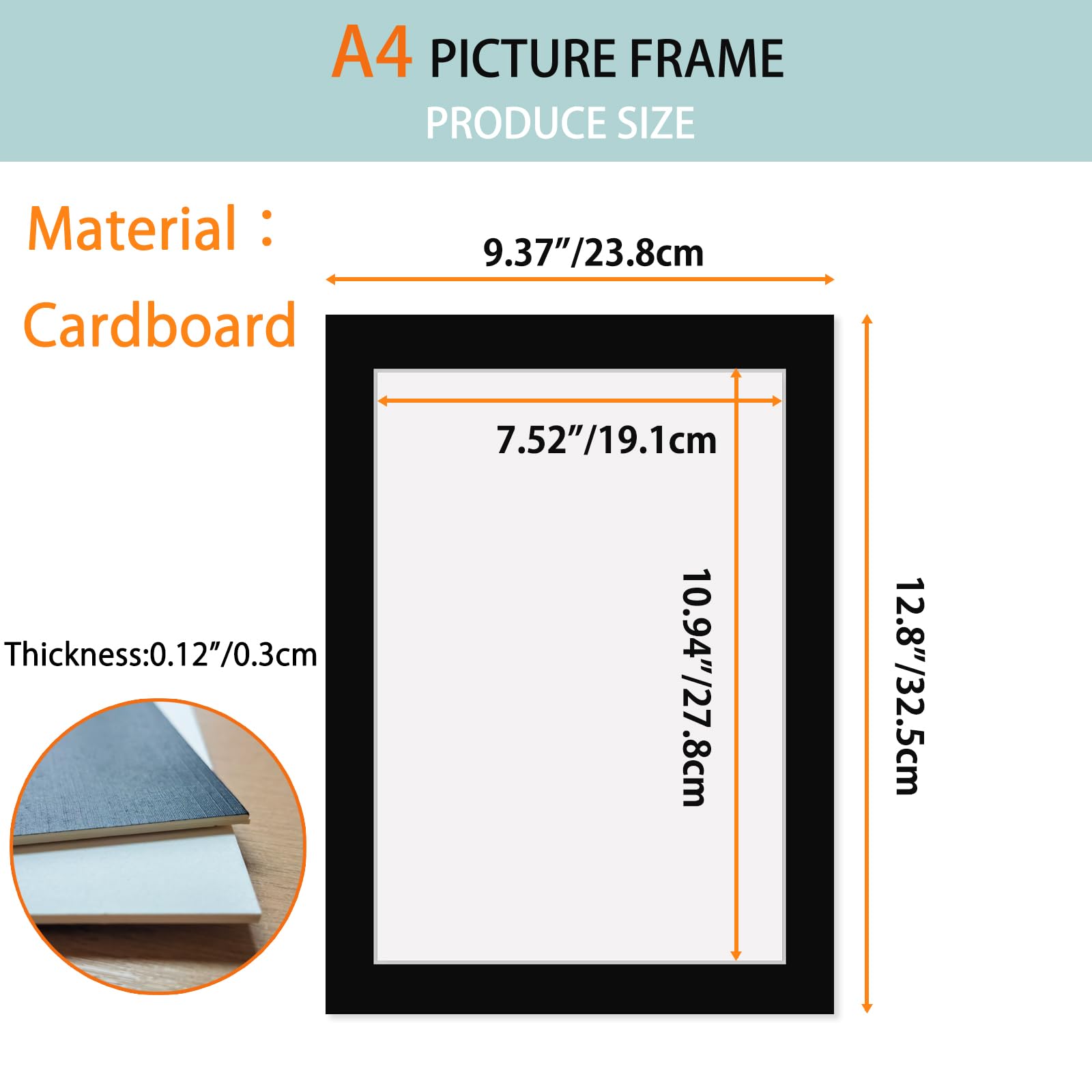 Amazon.co.jp: A4(21x29.7cm)コラージュ写真フレーム6個セット