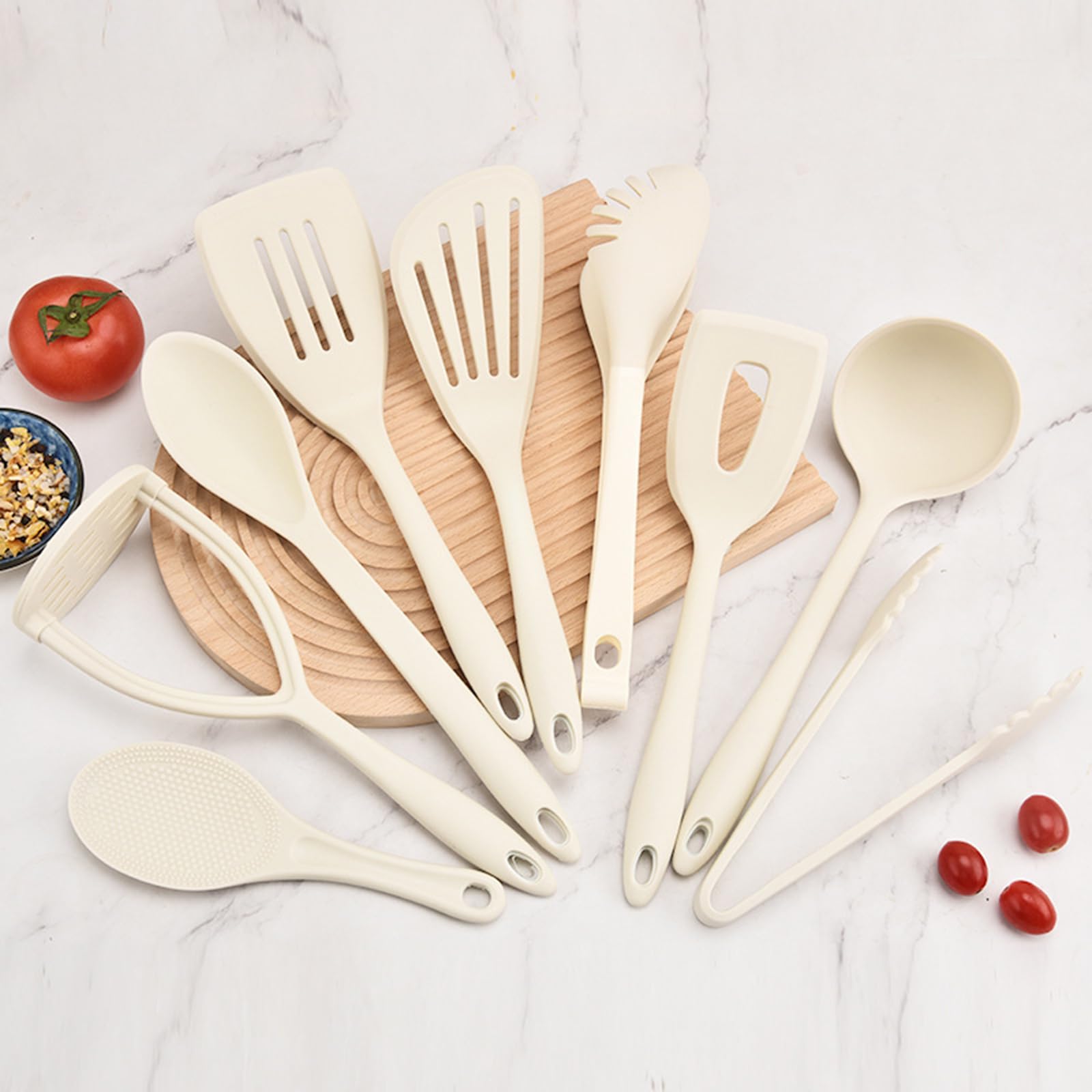 9 Stück Küchenhelfer Set,Silikon Küchenutensilien,Kochutensilien Set Antihaft Hitzebeständiger Kochbesteck Set Für Kochen Backen, Gesund & Spülmaschinenfest