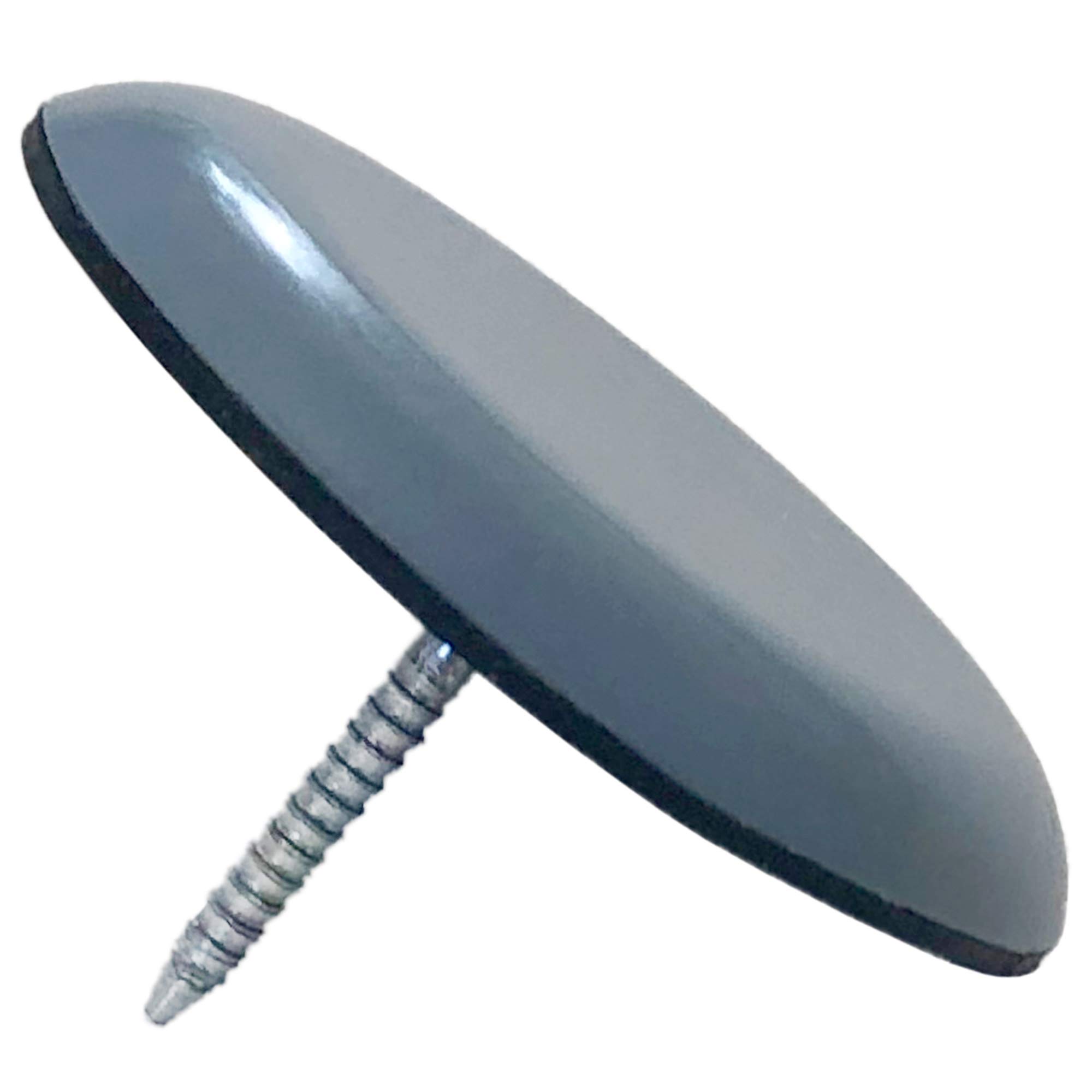 Adsamm® / 32 x PTFE-Möbelgleiter mit Nagel/Grau-Blau/Ø 40 mm/rund/Möbel- und Bodengleiter mit Nagel
