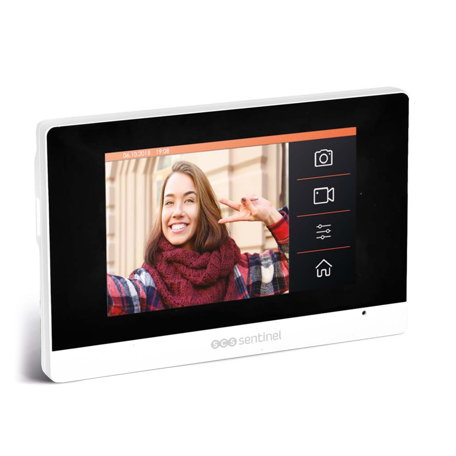 SCS Sentinel - PVF0046 - Videocitofono a 2 fili con touch screen da 4,3" - Videocitofono, campanello, staffa da parete, adattatore, viti e fissaggi - VisioDoor 4.3+ RFID