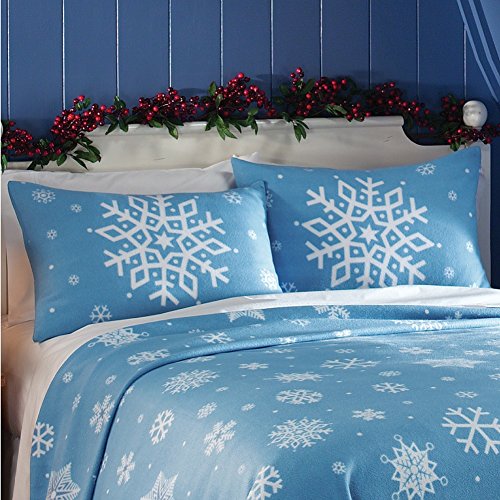 Collections Etc Fleece Snowflake Pillow Shams