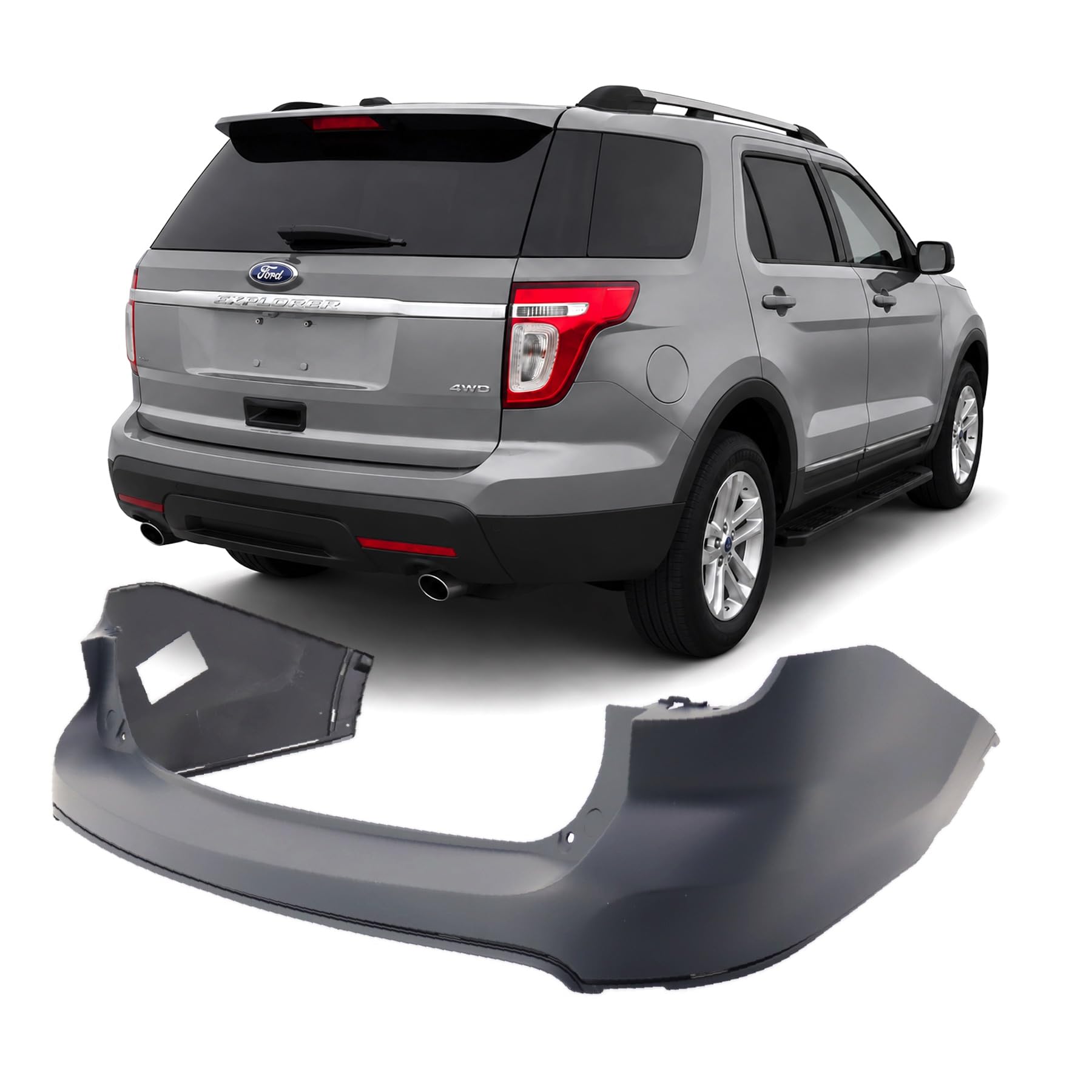 FitParts Compatible with Ford Explorer 2011–2015 Rear Bumper Cover