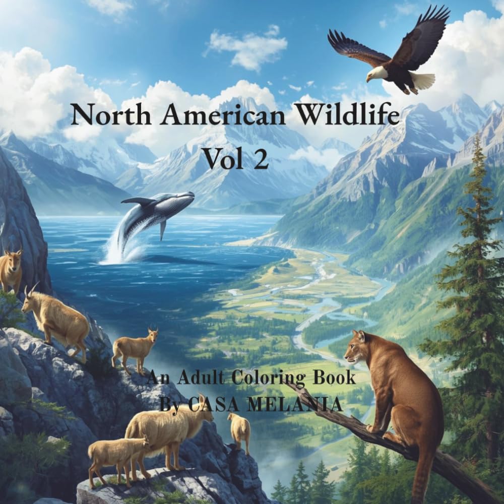 North American Wildlife Vol 2: An Adult Coloring Book by CASA MELANIA