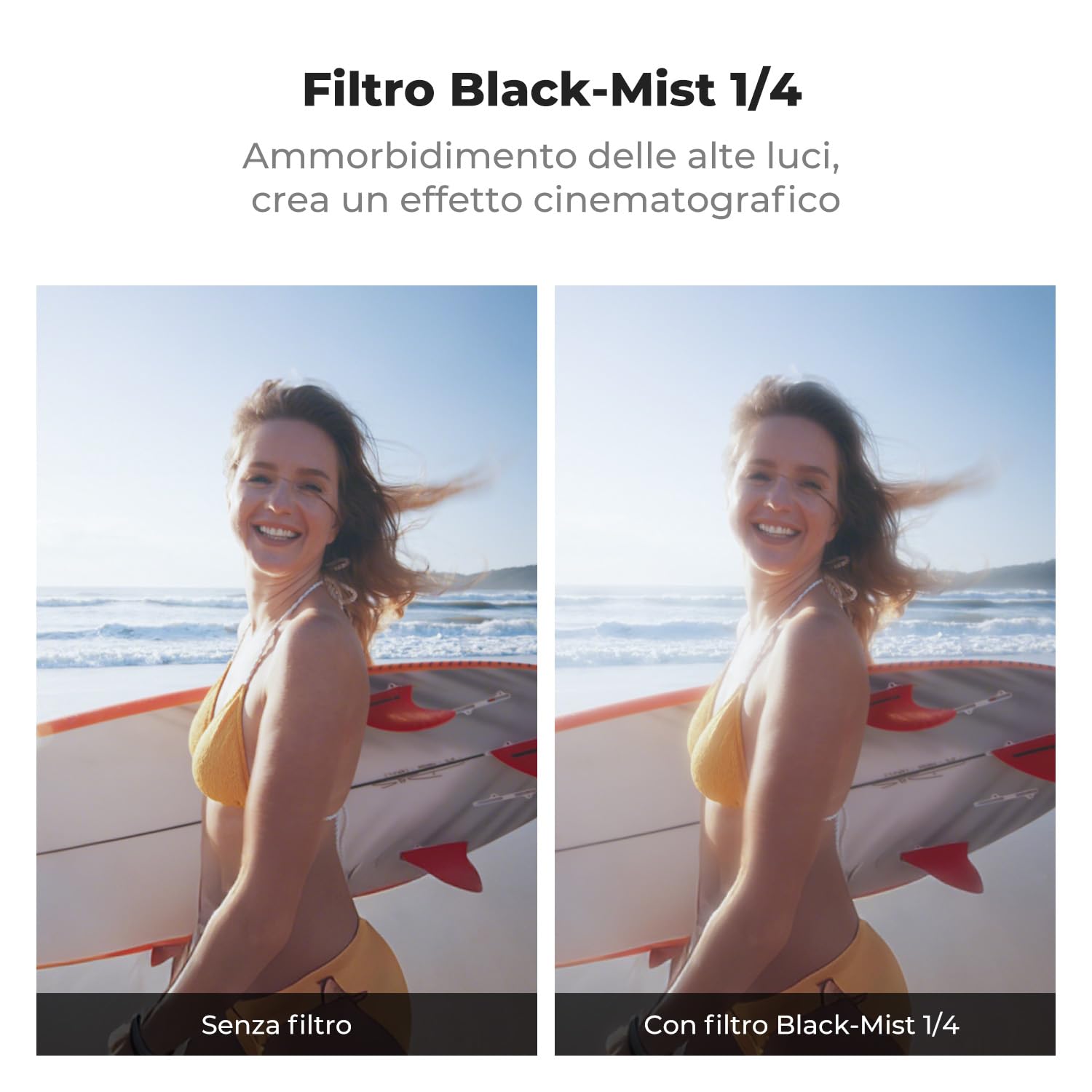 K&F CONCEPT Set di 3 Filtri a Clip CPL VND Black-Mist 1/4 compatibile con DJI Osmo Action 6, Confezione da CPL Black Promist 1/4 + ND4-32, Vetro Ottico HD Multirivestito, Accessorio per Action Camera