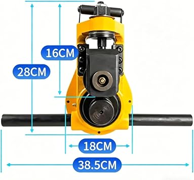 Pipe Grooving Machine, Hand Operated Roll Groover Tool, Adjust Slotting Depth Via Knob, Stable Manual Pressure Control, for Plumbing Installation and Industrial Maintenance