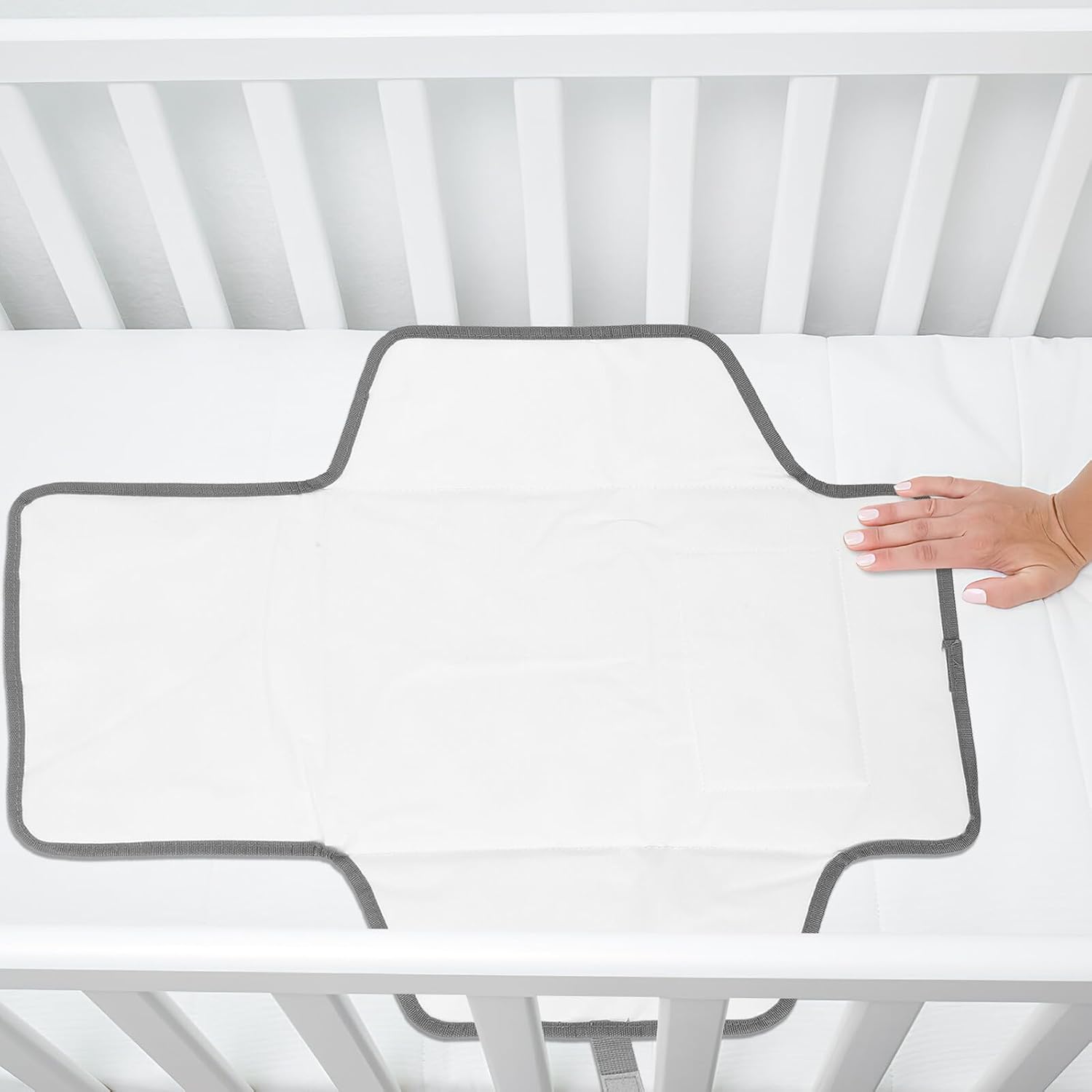 Portable Changing Pad Cover with Wave Pattern Reusable Newborn Changing Sheet Lightweight Foldable Diaper Pad for Travel Multifunctional Play Mat
