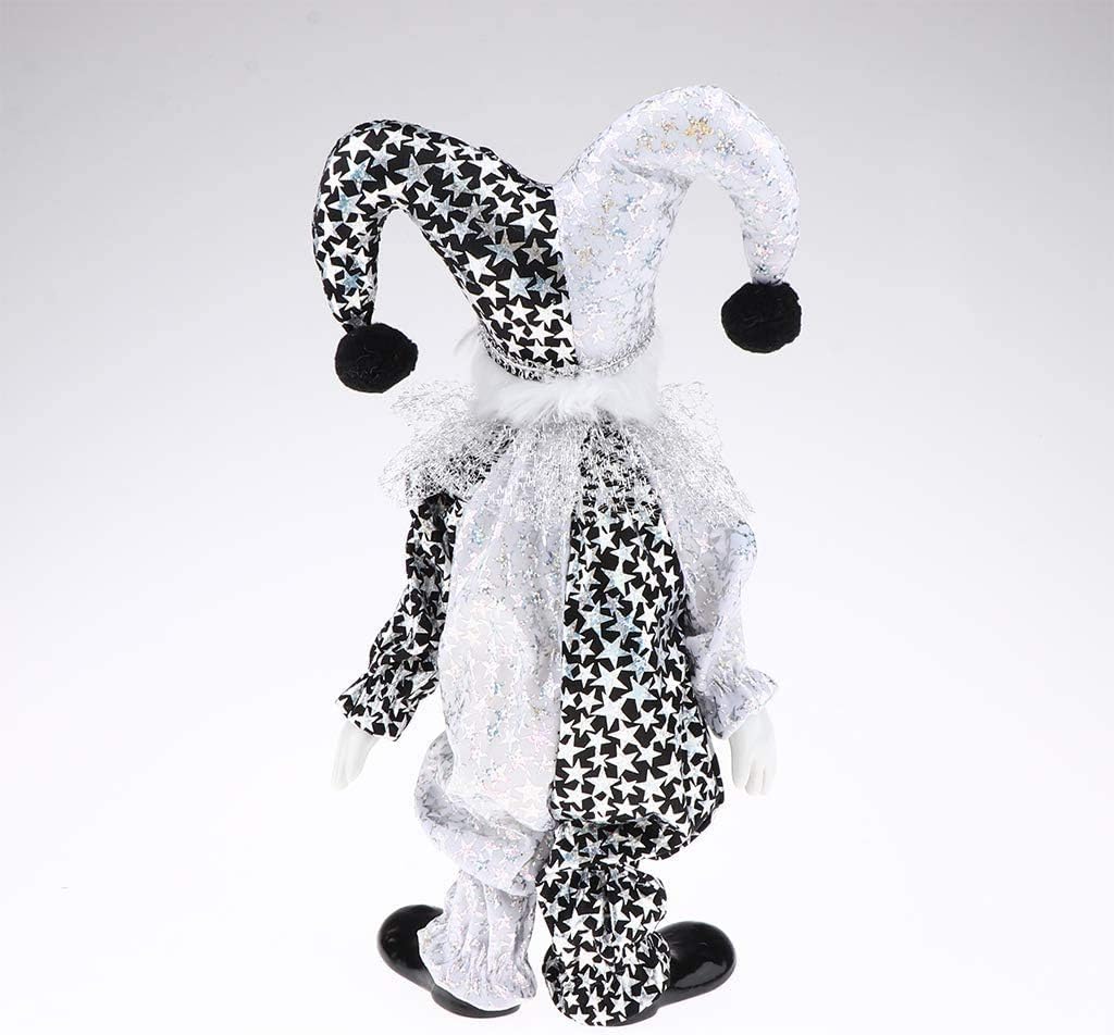 Taotenish Clown Doll Clown Model Porcelain Doll Circus Props Delicate Arts Crafts for Home Decoration Desk Ornaments - Style C