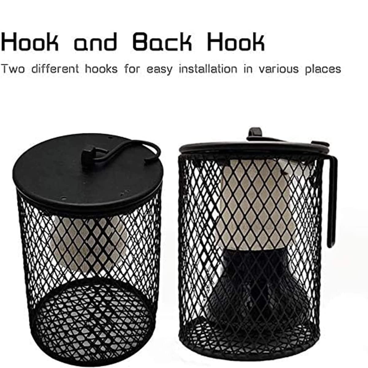 Lámpara Calor Reptil con Guardia, Interruptor Ajuste Lámparas Calor Cerámica, Calentador Calor De Reptil con Termostato, para Lagarto, Tortuga, Serpiente,80W