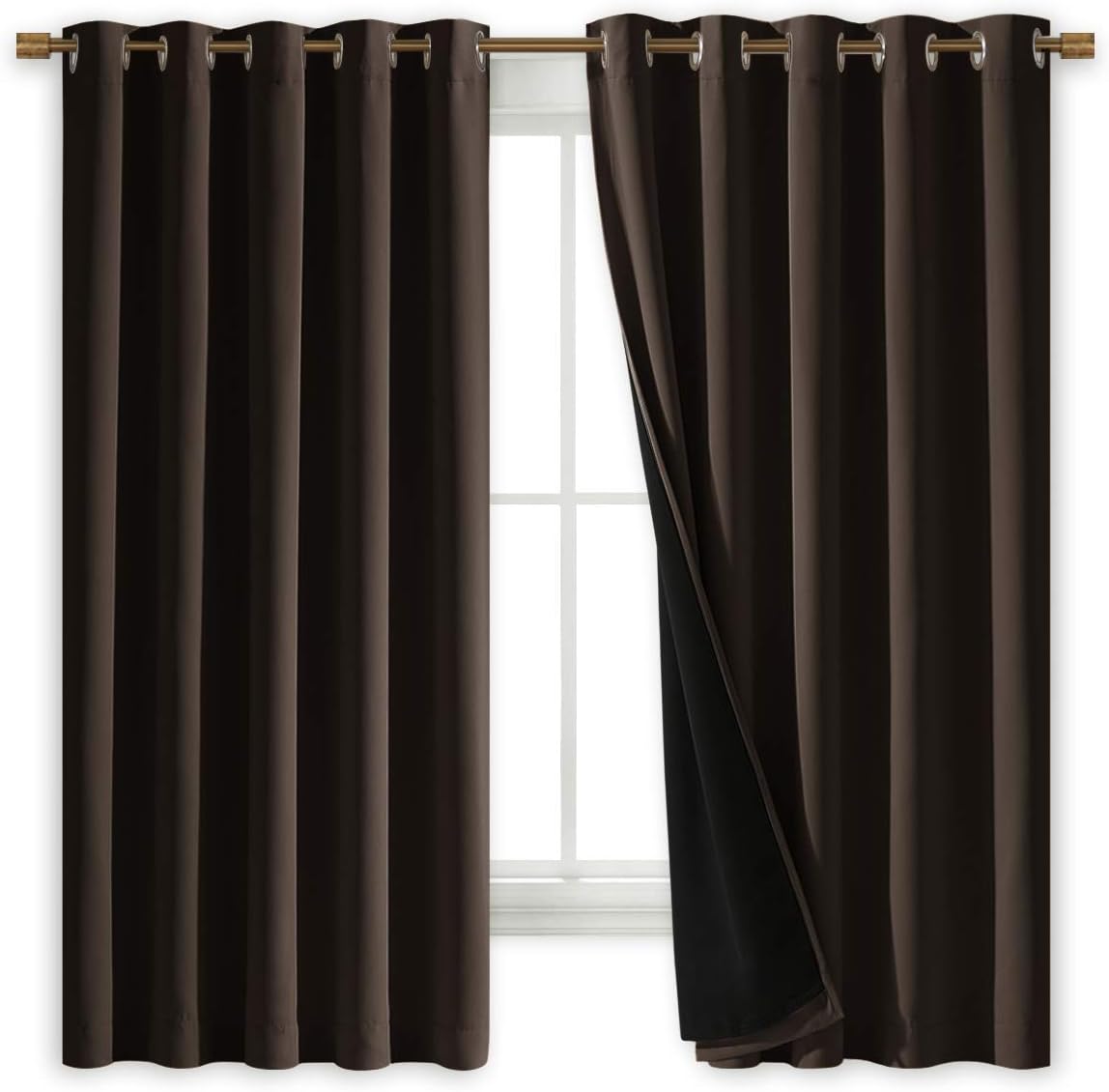 NICETOWN 100% Blackout Curtains, Thermal Insulated 2 Panels