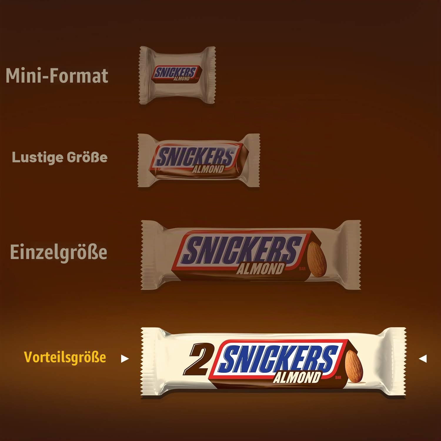 SNICKERS Almond Sharing Size Chocolate Candy Bars 3.23-Ounce Bar 24-Count Box