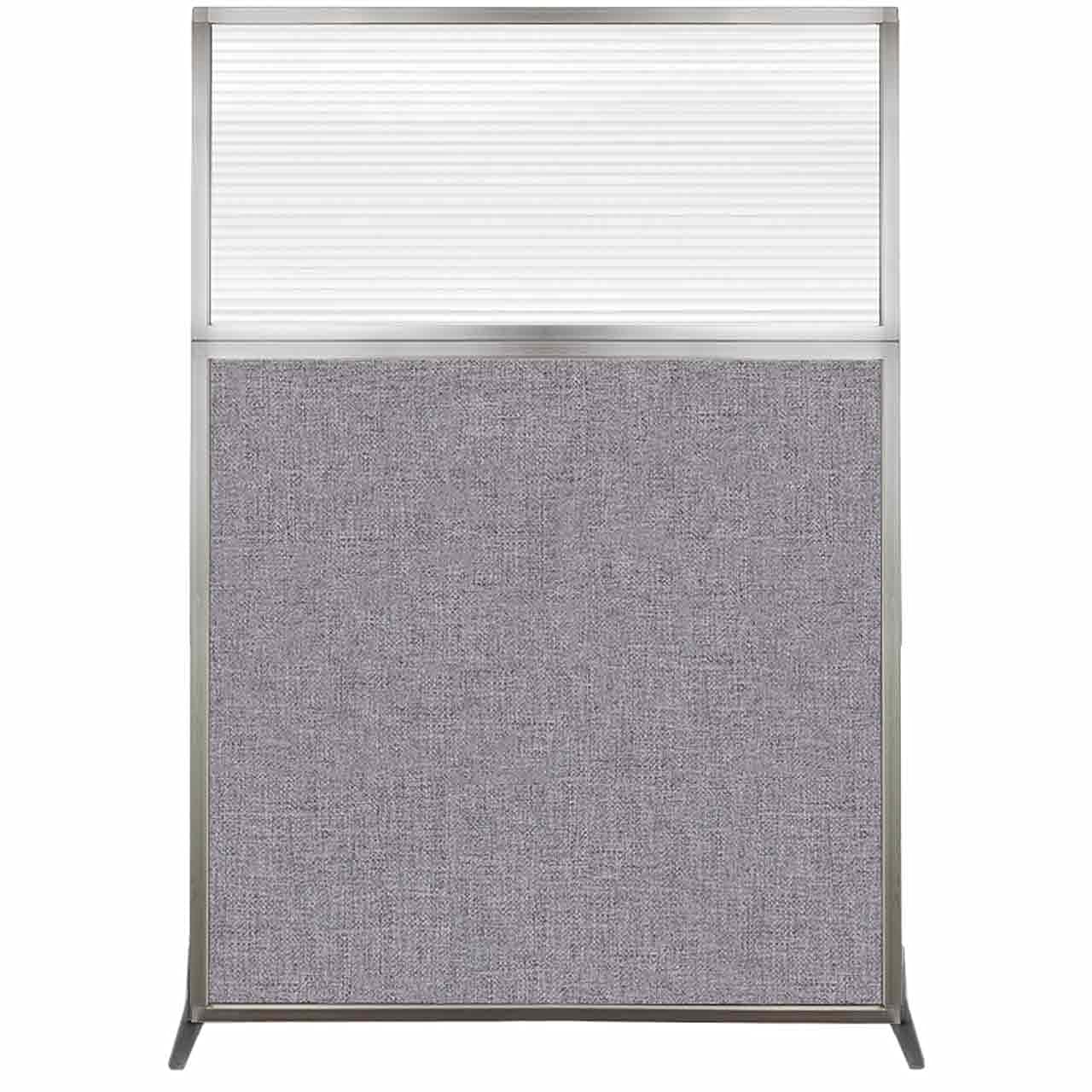 Versare Hush Screen Portable Room Divider | Workstation Wall Divider | Freestanding Privacy Hush Panels | Clear Fluted Windows | Fabric Office Divider