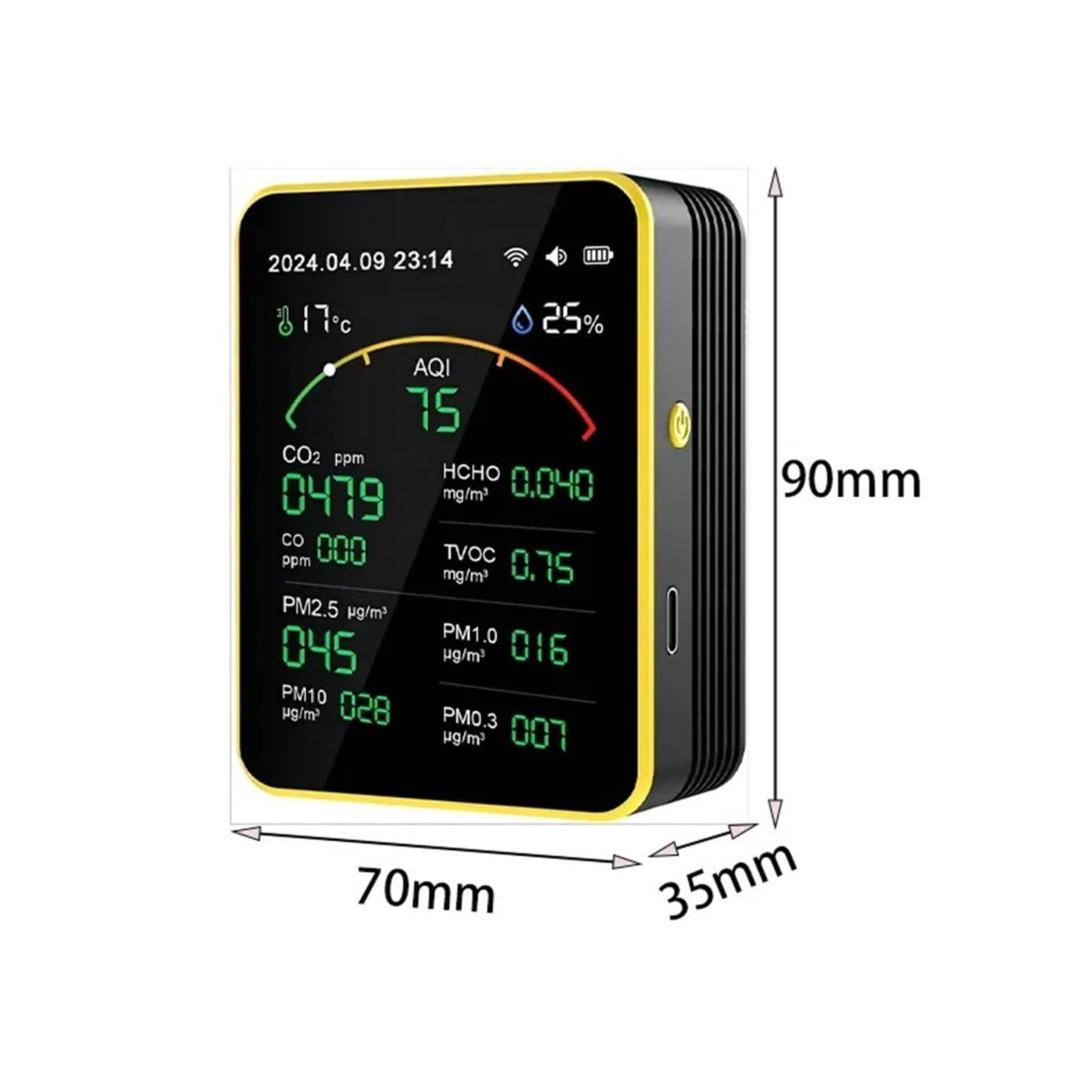 Detector de Calidad del Aire 15 en 1, comprobador doméstico, Detector Multifuncional, Analizador de Entorno