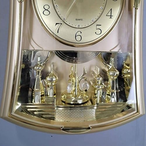 Pendulum Magic Motion Chime Clock - Decorative Wall Clock With Pendulum ，Battery Operated & Silent, For Living Room, Office, Home Decor & Gift #TOP4