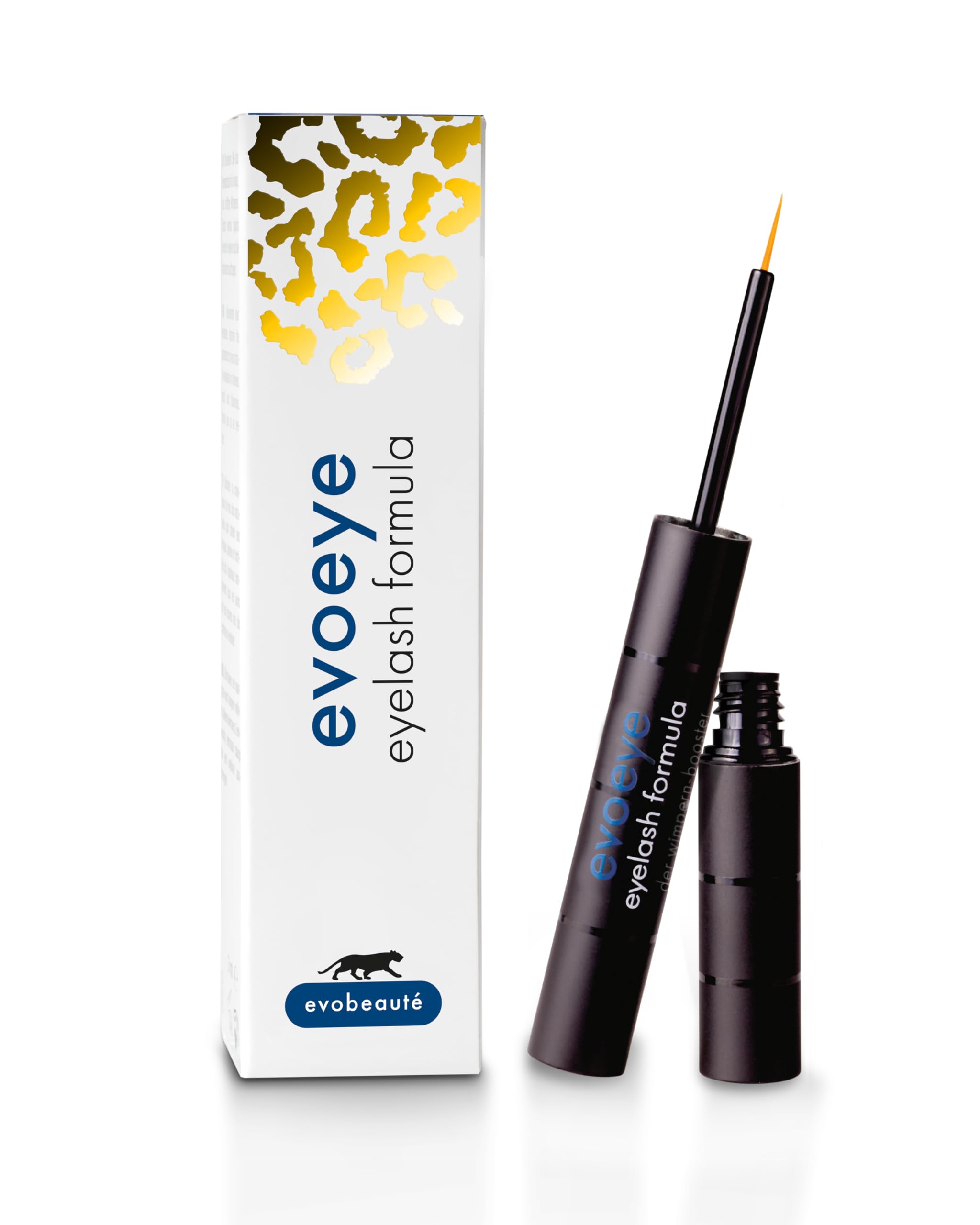 evoeye Eyelash Formula 1 ml - Sérum de pestañas de alto rendimiento para la apariencia de pestañas más largas y densas en 6-8 semanas, sérum hidratante con péptidos revitalizantes