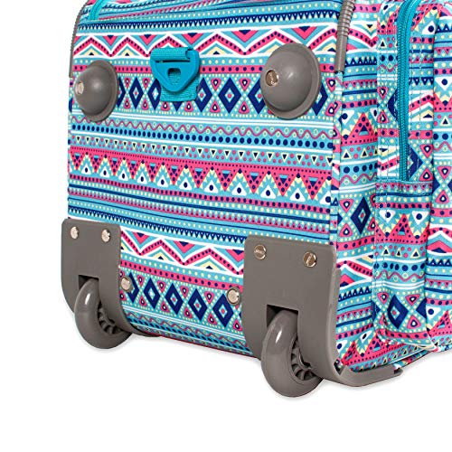 J World New York Duane Wheeled Duffel Bag, Mint Tribal, One Size