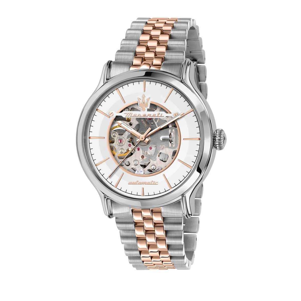 Maserati Stainless Steel Classic Skeleton Mens Analogue Watch - R8823118011, Dial-Color:Multicolor, Band Color:Two-Tone (B0BT85M2K4) Amazon Price History, Amazon Price Tracker