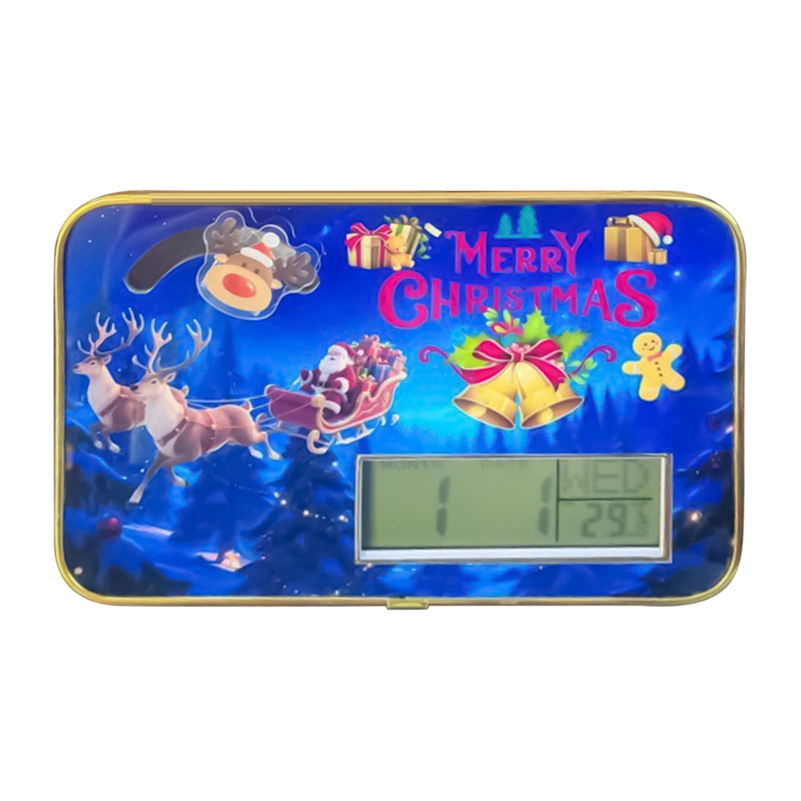 Horloge murale avec date pour salon et décoration de Noël