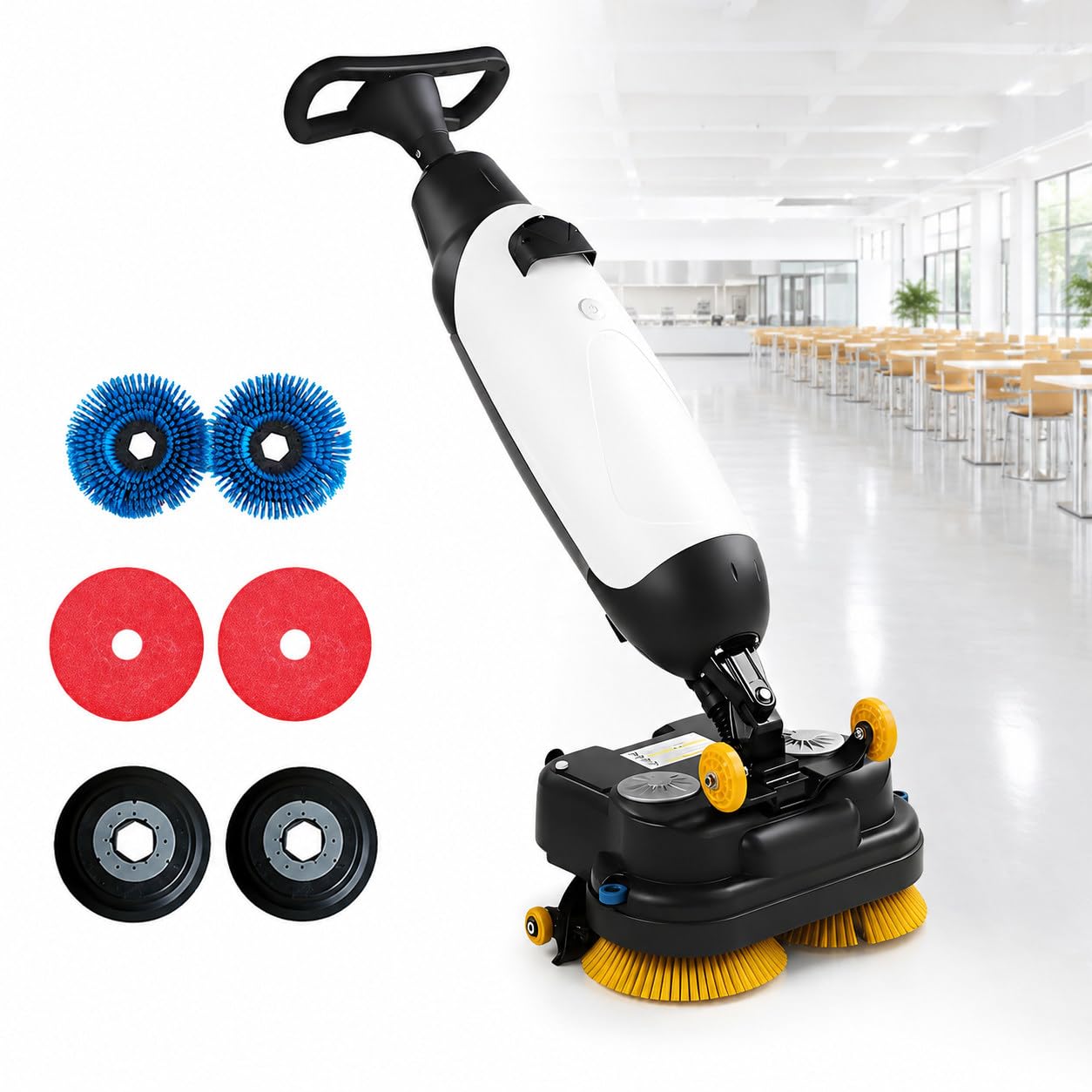Pulitrice Pavimenti Professionale, 45 cm, 360 RPM White