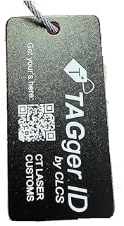 Tagger ID Tag for Suitcases, Book Bags, Keys, 1 Set Privacy QR Code Security Information Tag, Steel Ring, Waterproof Easy Identify, No App or Subscription Needed