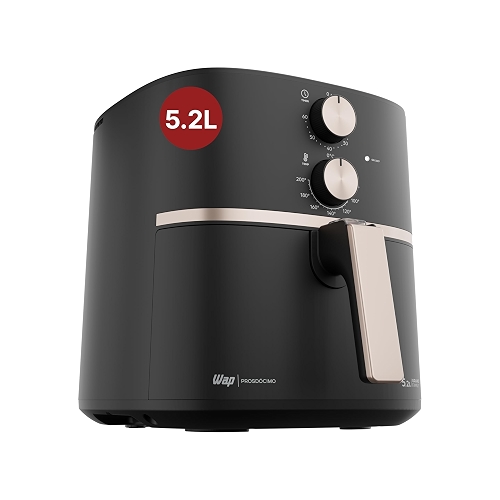 WAP Fritadeira Elétrica Air Fryer GRAND FAMILY 5,2 Litros, Temperatura Ajustável, Revestimento Antiaderente, 1500W 127V WAP Fritadeira Elétrica Air Fryer GRAND FAMILY 5,2 Litros, Temperatura Ajustável, Revestimento Antiaderente, 1500W 127V