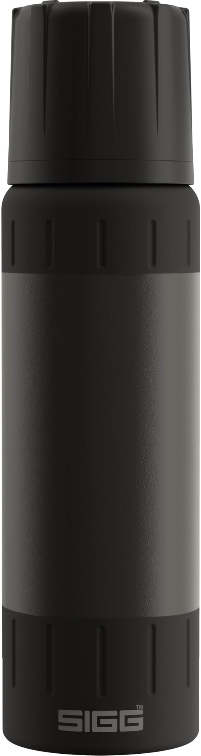 SIGG – Botella Termica de Acero Inoxidable – Termo Agua Alpine Star, con Vaso – 20h Caliente, 72h Fría – Compacta y Resistente – Antigoteo – Sin BPA – Outdoor, Camping & Senderismo – Negro – 0,75L
