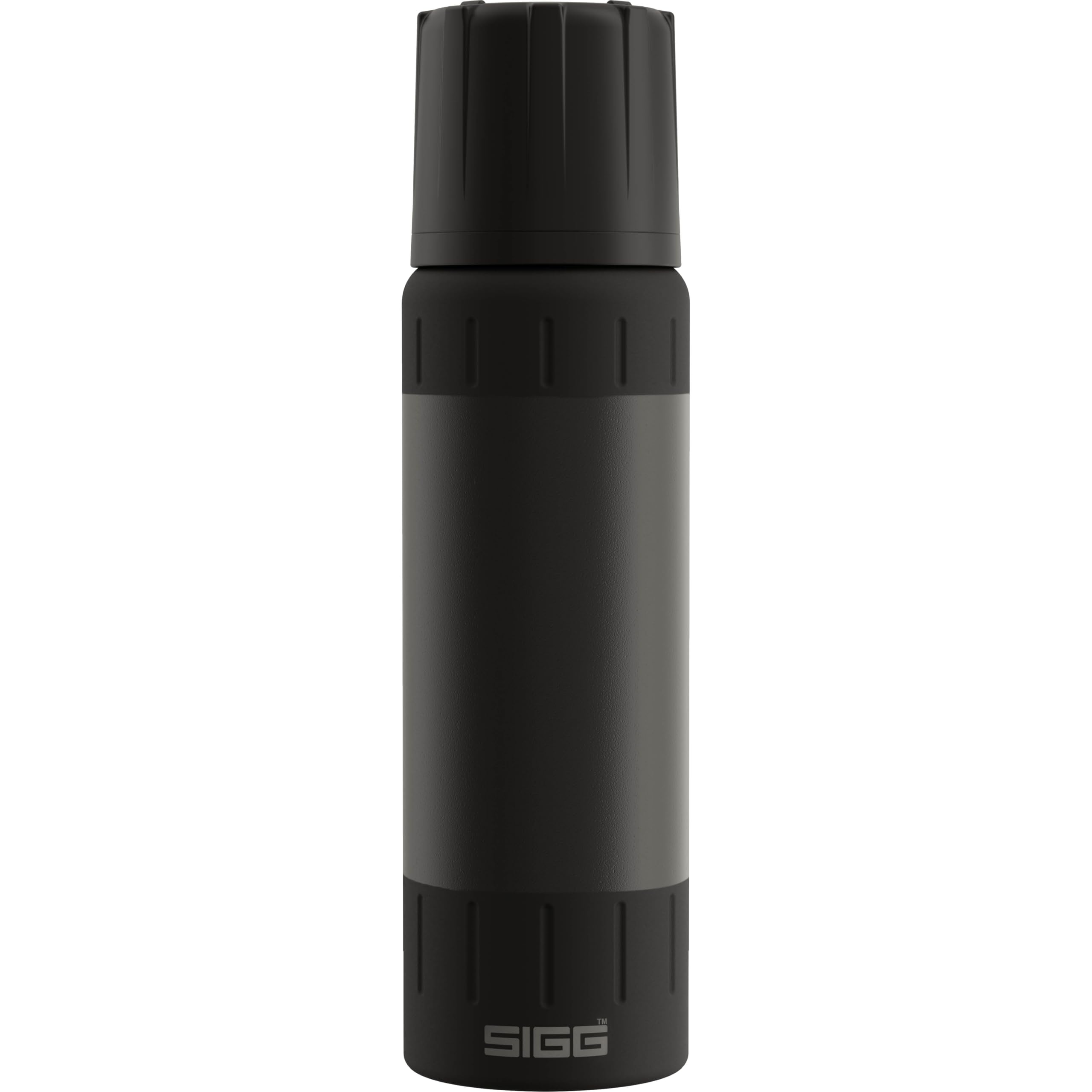SIGG – Stainless Steel Insulated Water Bottle – Thermos Bottle Alpine Star Black, with Cup – 20hr Hot, 72hr Cold – Compact & Robust – Leakproof – BPA-Free – Outdoor, Camping & Hiking – 0.75L