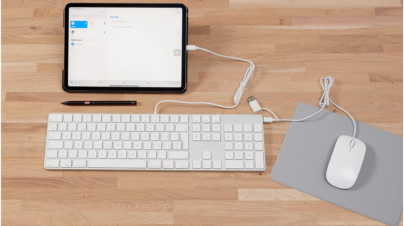 LMP USB-C Numeric Keyboard 106 connected to an iPad