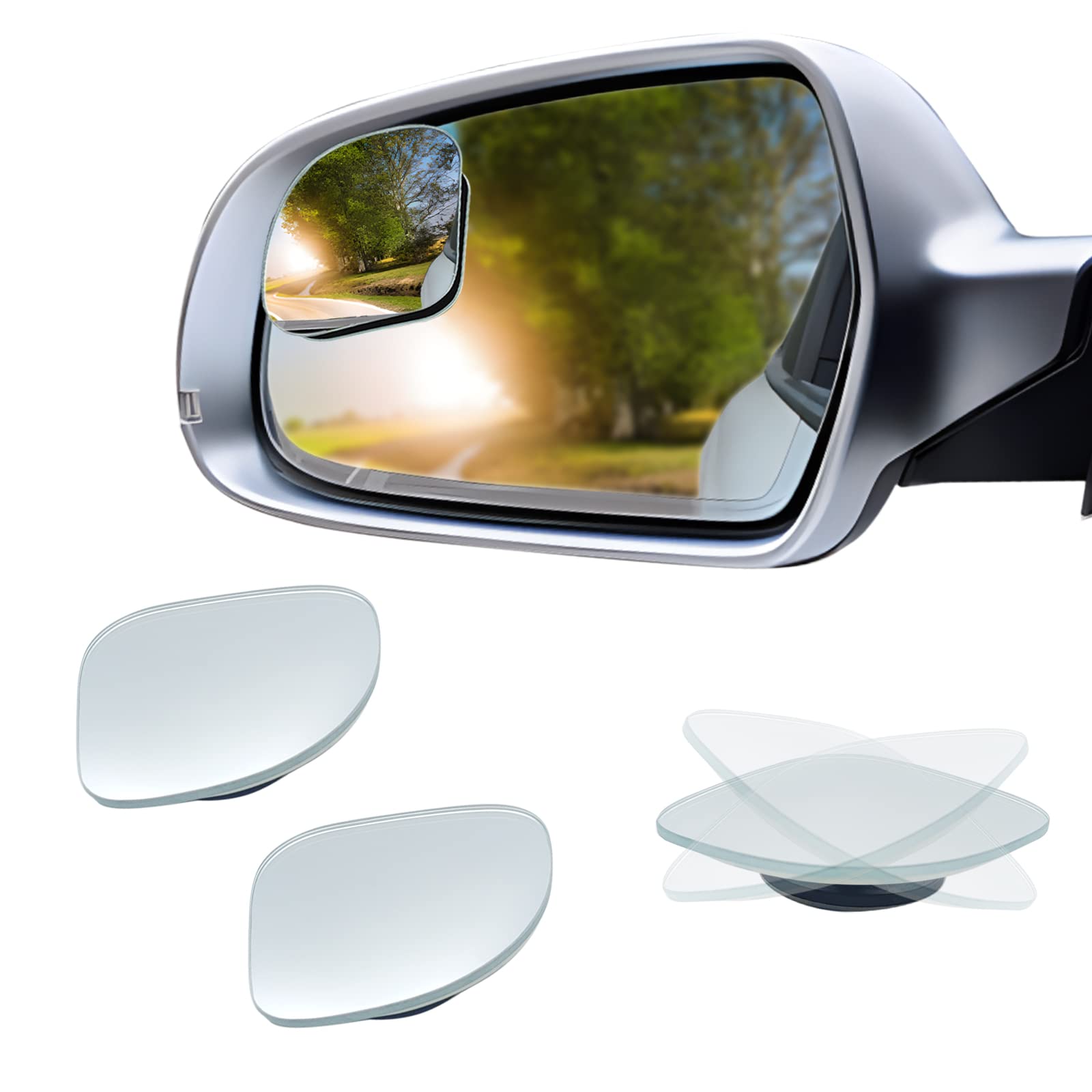 Car Accessories Blind Spot Car Mirror, Long Framed HD Glass And ABS Housing Convex Wide Car Dashboard Accessories