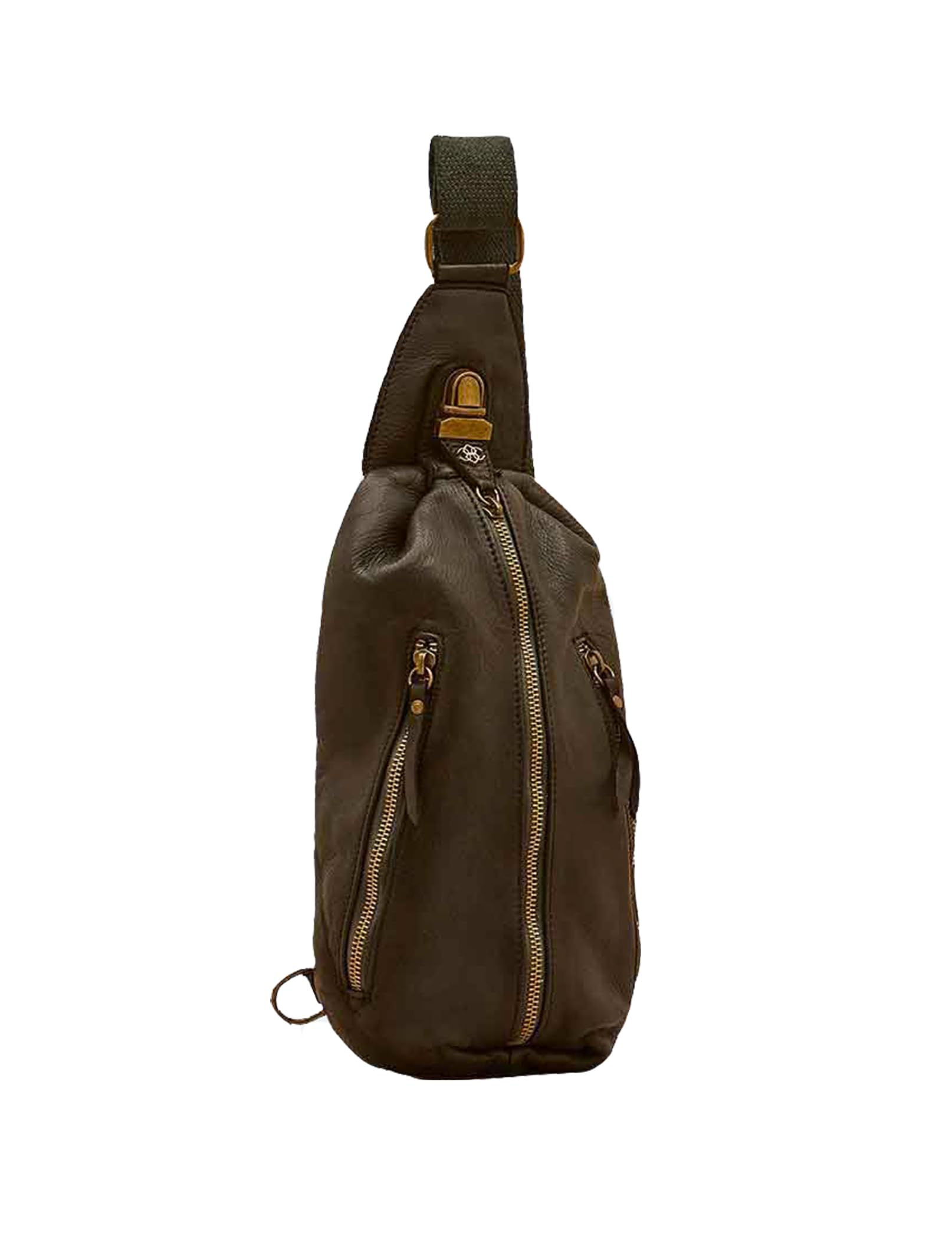 BARONE borsello uomo tracolla in pelle, marsupio uomo monospalla Made in italy borsello da uomo in vera pelle