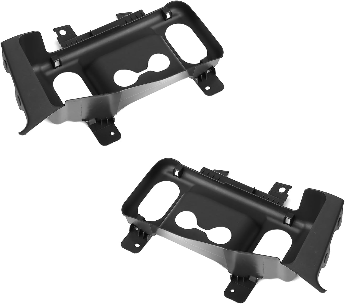 Front Bumper Tow Hook Trim Cover Panels Compatible with Ford F-250 F-350 F-450 F-550 Super Duty 2017-2019 Pair LH+RH Replacement HC3Z8311H, HC3Z8310G