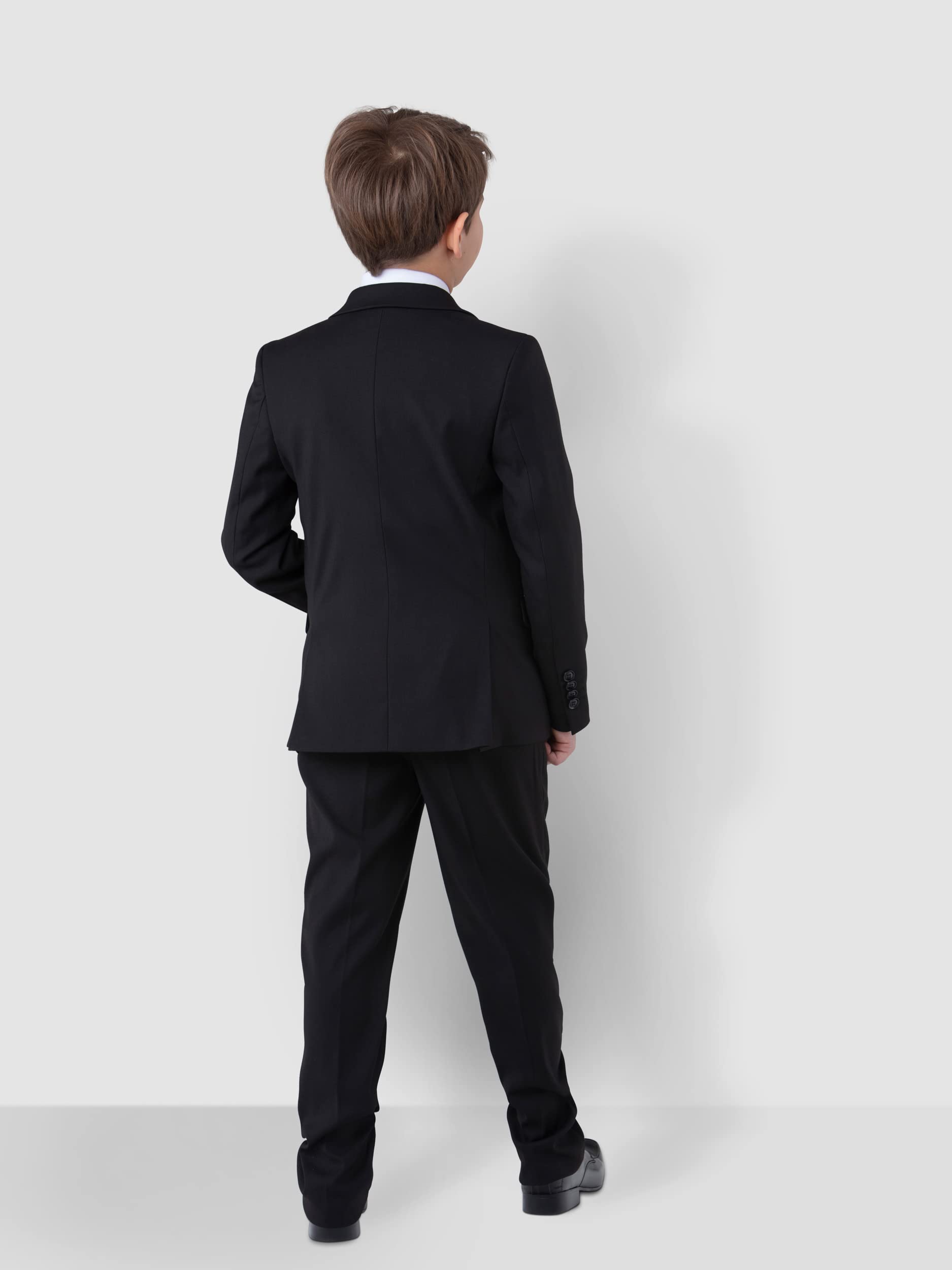 Festlicher Kinderanzug Kommunionanzug Jungen Anzug 6-teilig Schwarz