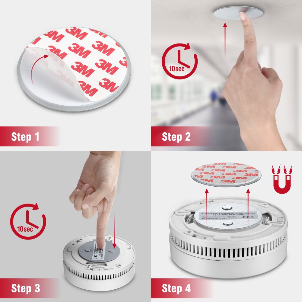 XSense Adhesives Attachments for Smoke Alarm Fire Detectors