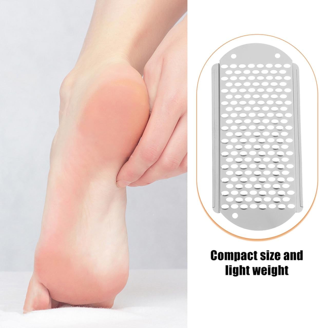 4Pcs Foot File Callus Remover Replacement Blades, Detachable Foot Grater Scrubber Pedicure Tools for Feet Hard Skin Remove, Stainless Steel Big Hole for Wet and Dry Feet