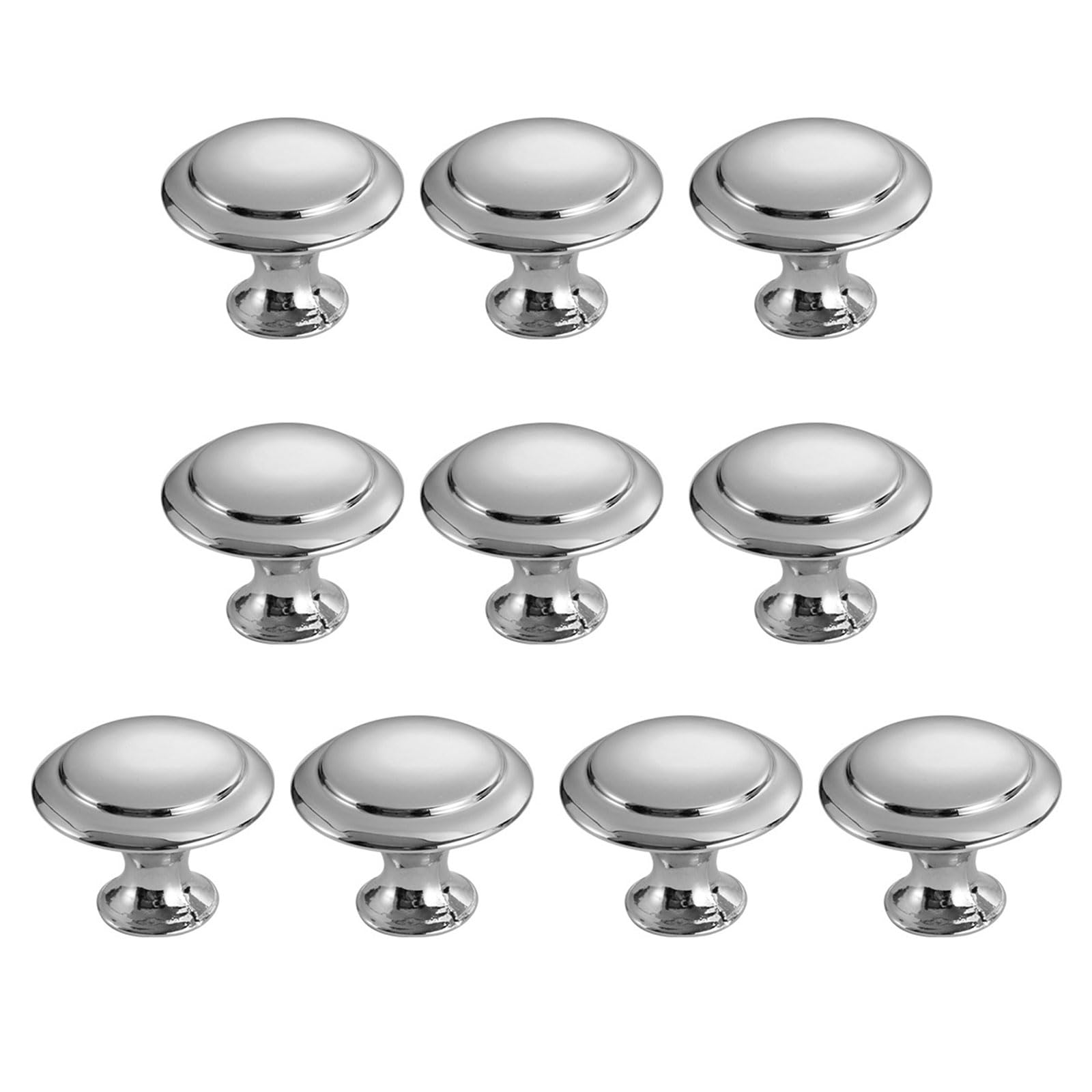 Msioytog Silver. 10Pcs Stainless Steel Dressers Knob Kitchen Cabinet Door Handle Wardrobe Pulls Round Drawer Knob Furniture Hardware Furniture Handles And For Dressers Modern