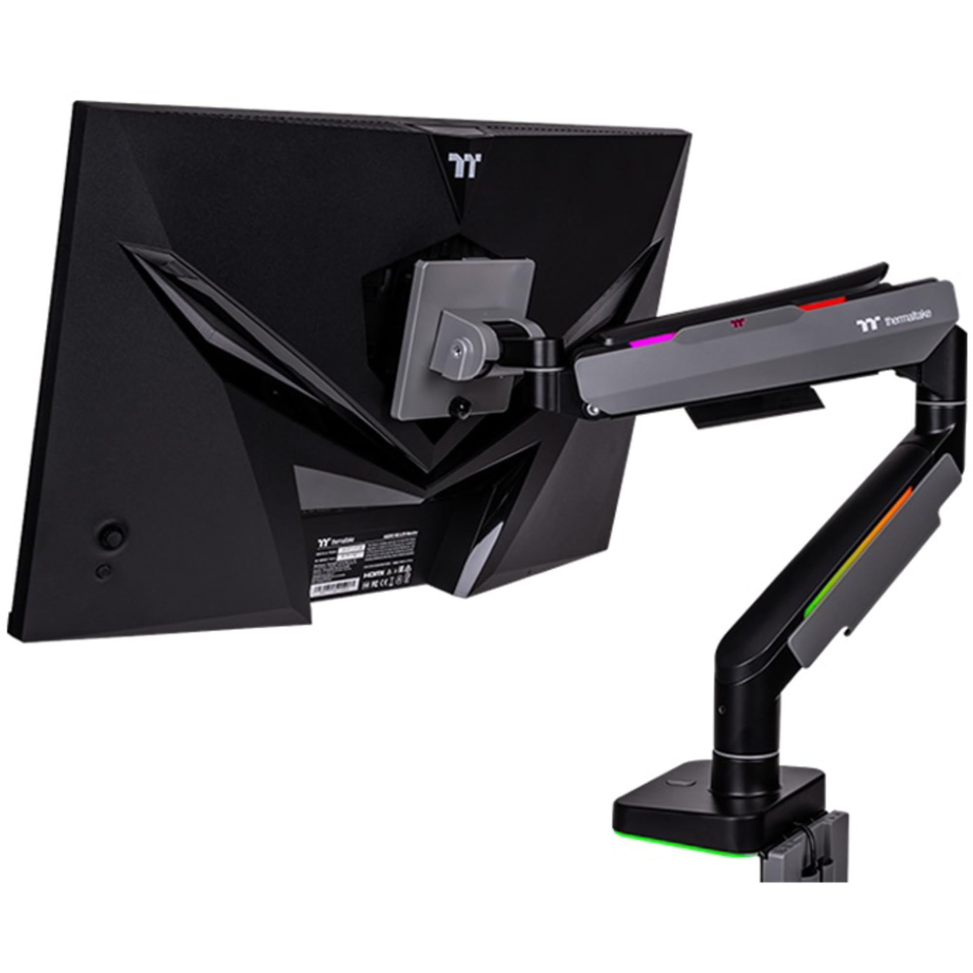 Thermaltake Braccio per Monitor, Singolo, RGB | Nero