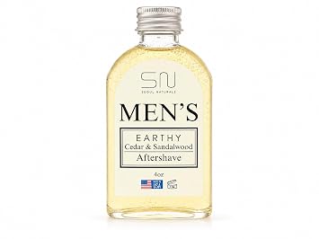Seoul Naturals Mens Earthy Cedarwood and Sandalwood Aftershave, alcohol free, k beauty, 4 oz