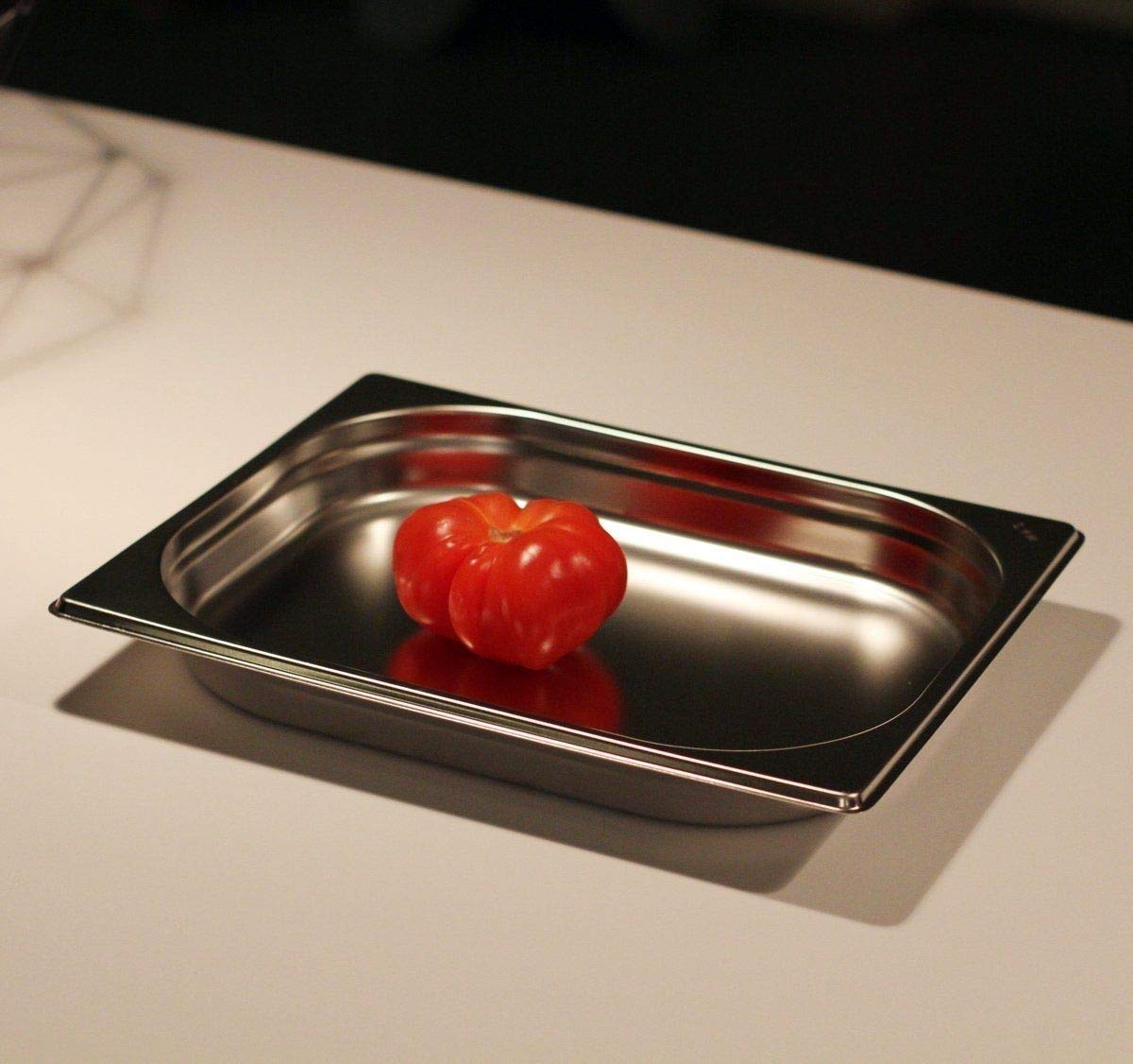 GN Behälter SET :: GN 1/2 40mm, 1x gelocht, 1x ungelocht :: geeignet für Gaggenau/Miele/Siemens/AEG/Elektrolux Dampfgarer (Temperaturbeständig, Edelstahl, Spülmaschinentauglich)