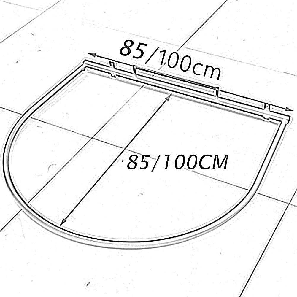 Doccia USD per camerini e bagni, colore bianco, 85 x 85 cm, ideale per negozi di abbigliamento, spogliatoi, spazi angolari e design