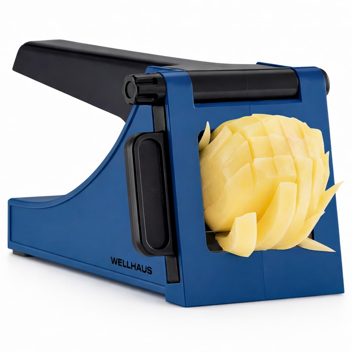 Coupe-Frites - Trancheuse de Pommes de Terre en Acier Inoxydable avec support, Coupe-frites Manuel Multifonction pour Frites Maison, Fruits et Légumes