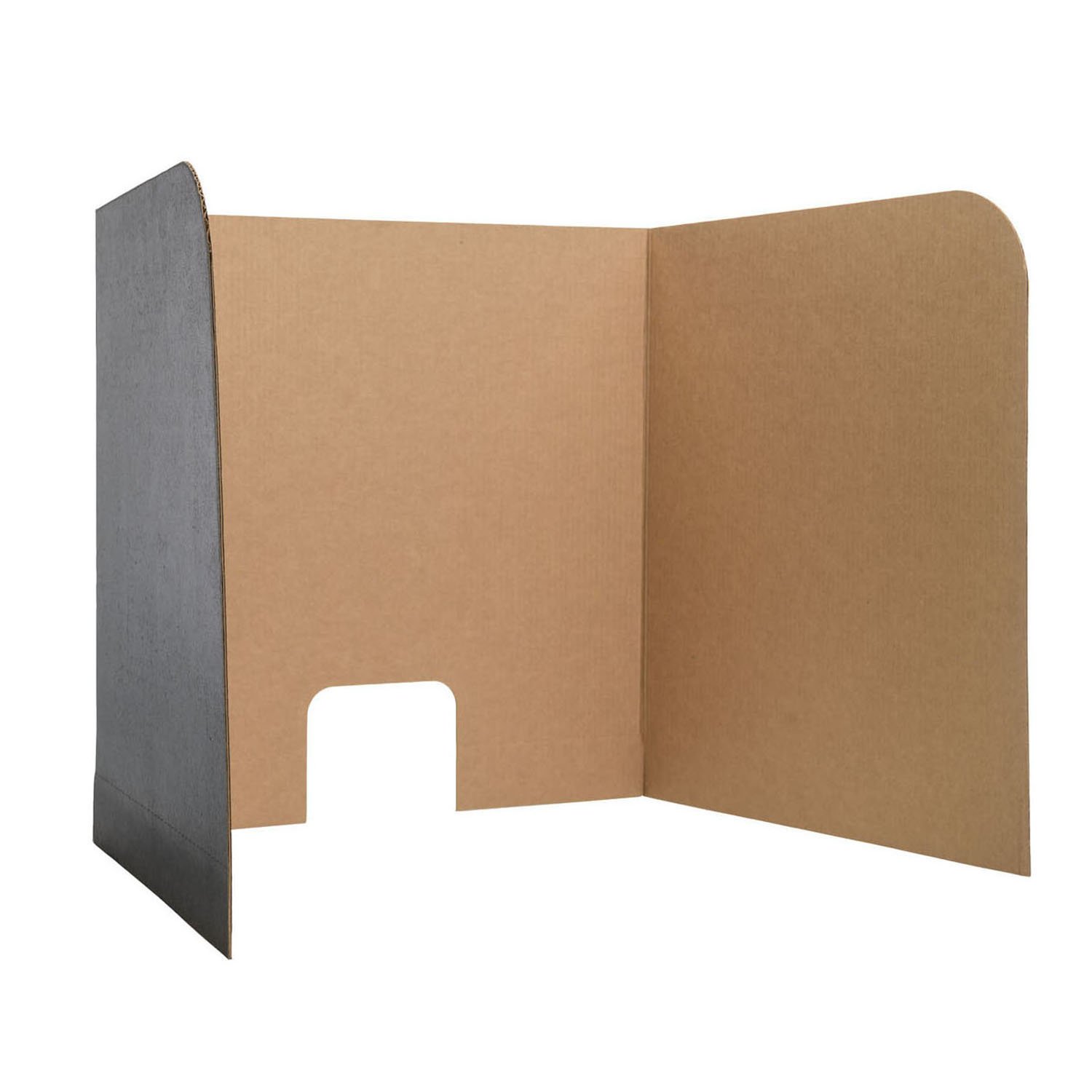 70" x 23" Black Desktop Privacy Screen by Flipside Products – Large, Glass, Black, Pack of 12, Model 61860