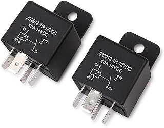 EHDIS Car Relay 4 Pin 12v 40amp Spst Model No.: JD2912-1H-12VDC 40A 14VDC, Auto Switches & Starters,Pack of 2