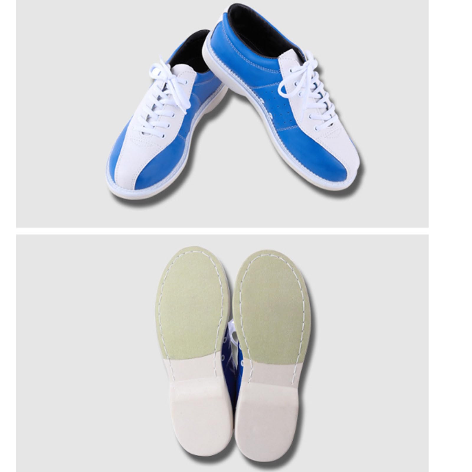 Zapatos de Bolos para Hombre,Zapatos de Bolos para Mujer,Zapatillas De Bolos De Cuero,Ligeros,con Cordones Zapatos Deportivos Transpirables,para Hombres,Mujeres y Adultos,Talla 29-53