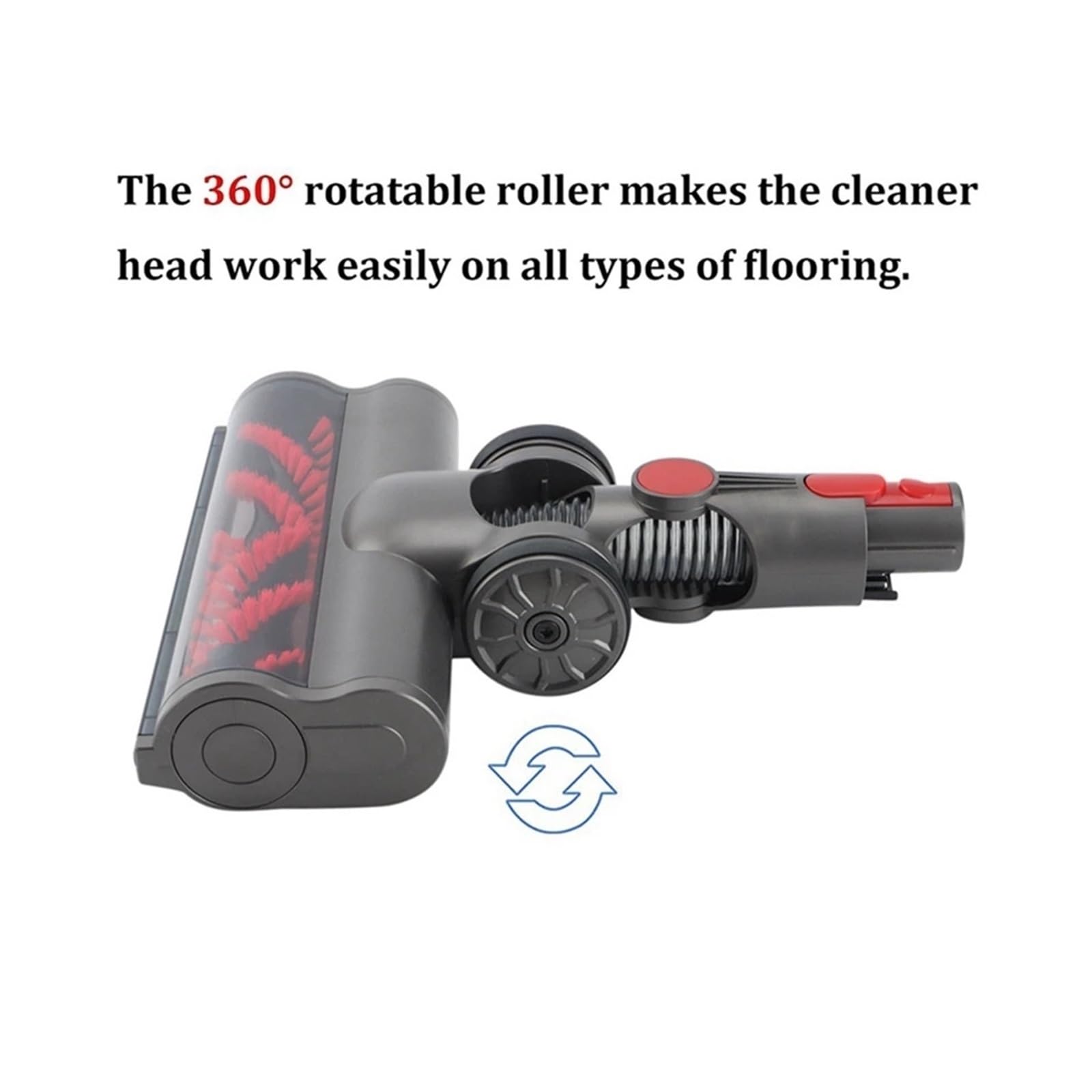 Brosse Motorisée Avec Rouleau À Poils, Tête D'aspirateur, Fixation Au Sol Avec Phares LED, Pièces De Rechange, 1 Pièce