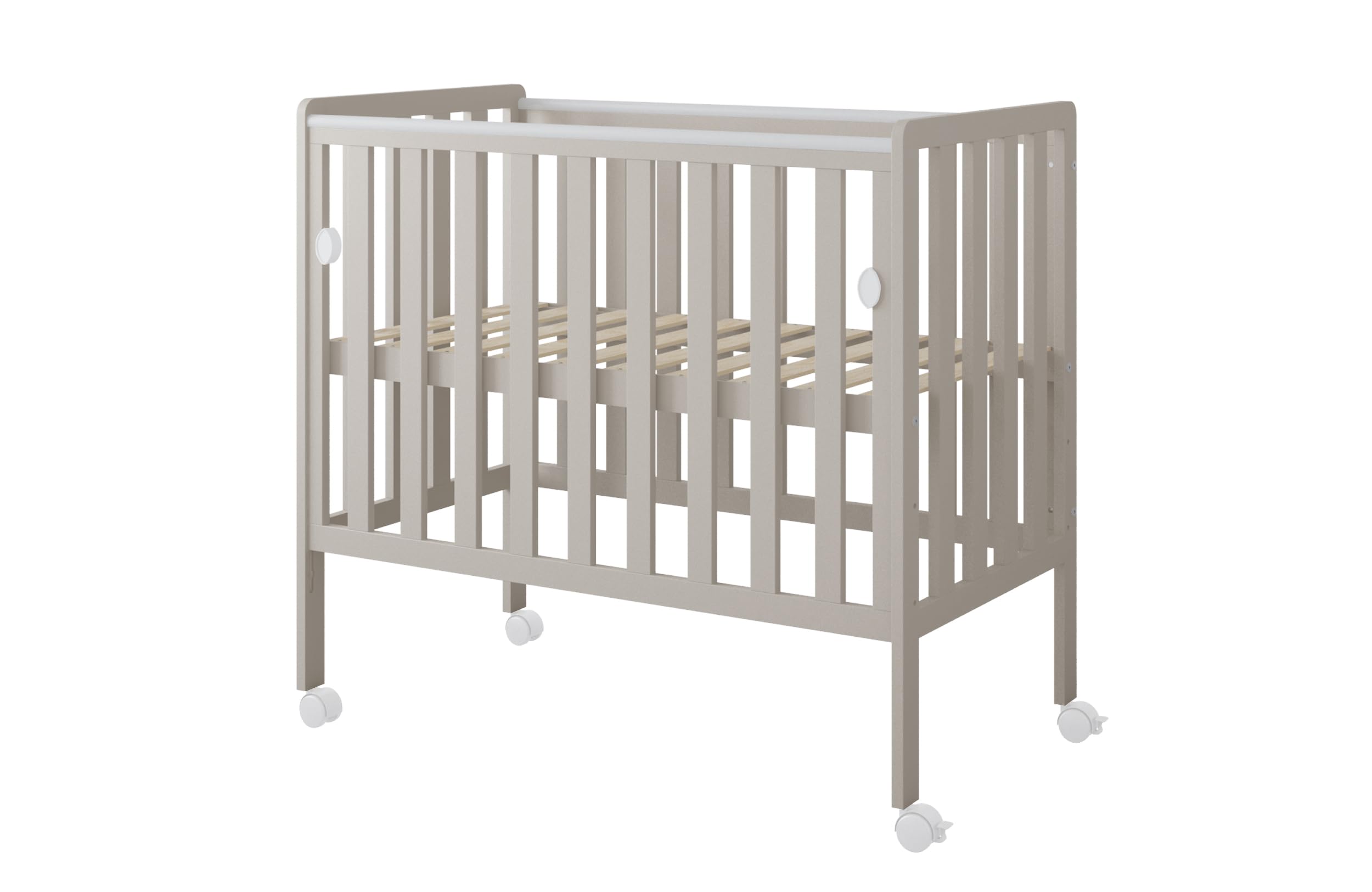 zee BAMBI Lettino Co-Sleeping 100x50 cm Cashmere con Ruote Lettino Neonato Portatile Culla Regolabile 3 Livelli Letto per Bambino Stile Scandinavo Minimalista