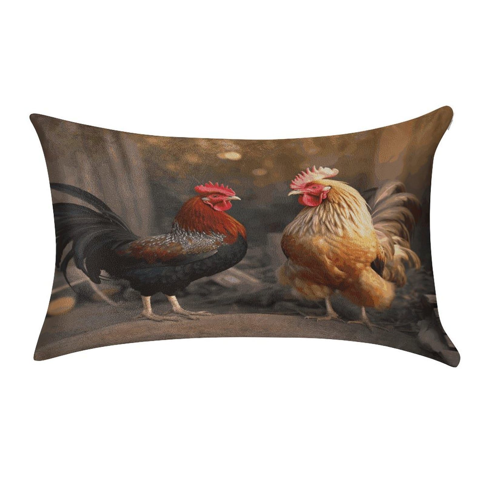 MUSM Rooster and Chicken Pillow Case 12"X20" Luxury Velvet Throw Pillow Cover Fade Resistant Cozy Soft Pillowcases Pillow Protector Pillow Shams Lumbar Pillow Shells for Home&Gifts