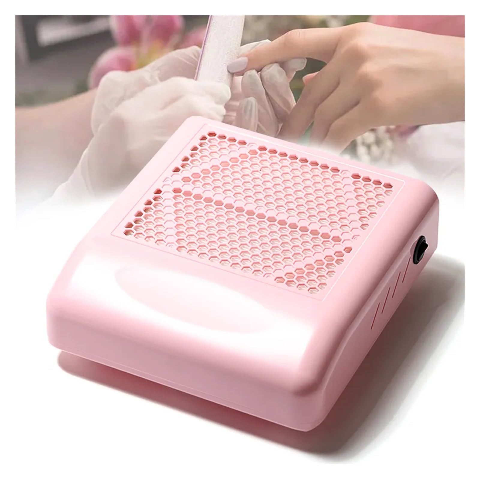 MRKU Aspirateur à poussière pour Ponceuse à Ongles avec Filtre Lavable, Silencieux et Silencieux, pour manucure.