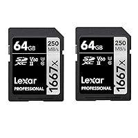 Lexar Professional 1667x Scheda SD 64 GB Set da 2, Scheda di memoria SDXC UHS