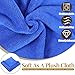 Exclaith 20 Pcs Car Microfiber Towels Premium Ultra Soft Car Detailing Towel Cloths Edgeless Microfiber Plush Towels for Cars Wash, Home Cleaning & Pet Drying Cloths, 16 Inch x 16 Inch, Dark Blue