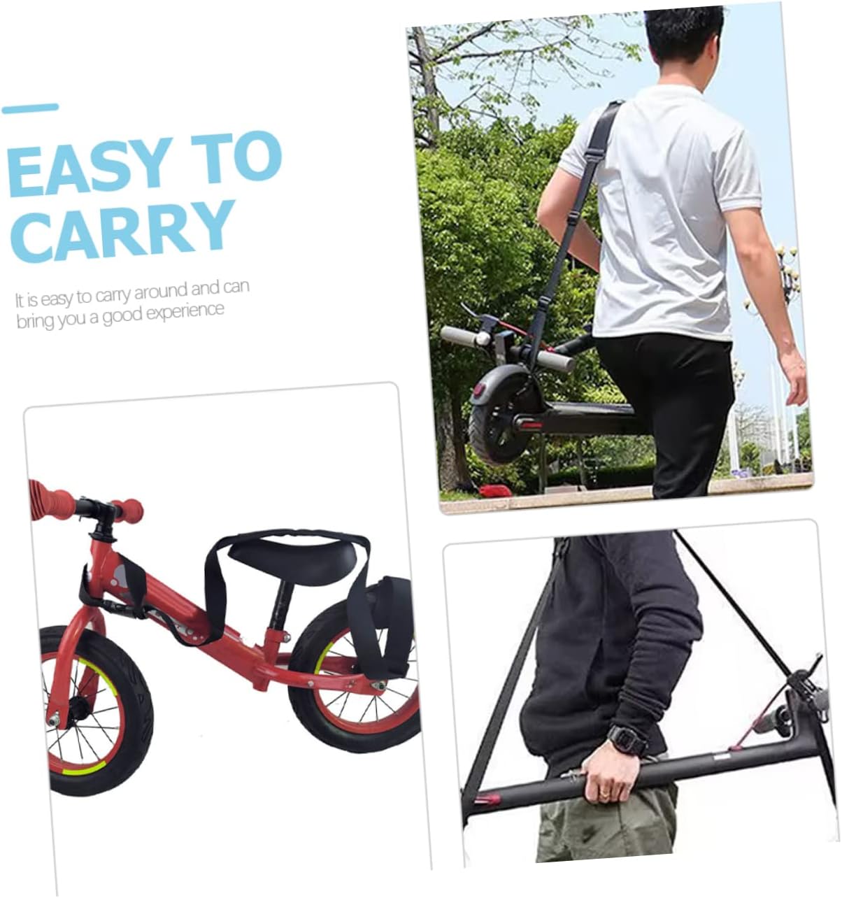 SUPVOX Adjustable Nylon Carrying Strap for Kick Scooter and Foldable Bikes image 3
